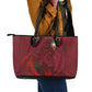 Morocco National Football Leather Tote Bag The Atlas Lions Grunge with National Flag - African Pride