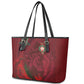 Morocco National Football Leather Tote Bag The Atlas Lions Grunge with National Flag - African Pride