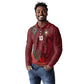 Custom Morocco National Football Long Sleeve Polo Shirt The Atlas Lions Grunge with National Flag - African Pride