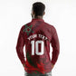 Custom Morocco National Football Long Sleeve Polo Shirt The Atlas Lions Grunge with National Flag - African Pride