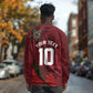 Custom Morocco National Football Long Sleeve Shirt The Atlas Lions Grunge with National Flag - African Pride