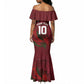 Custom Morocco National Football Mermaid Dress The Atlas Lions Grunge with National Flag - African Pride