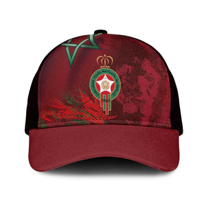 Morocco National Football Mesh Trucker Cap The Atlas Lions Grunge with National Flag - African Pride