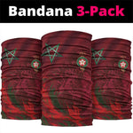 Morocco National Football Neck Gaiter The Atlas Lions Grunge with National Flag - African Pride