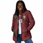 Custom Morocco National Football Padded Jacket The Atlas Lions Grunge with National Flag - African Pride