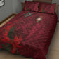 Morocco National Football Quilt Bed Set The Atlas Lions Grunge with National Flag - African Pride