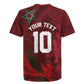Custom Morocco National Football Rugby Jersey The Atlas Lions Grunge with National Flag - African Pride
