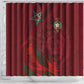 Morocco National Football Shower Curtain The Atlas Lions Grunge with National Flag - African Pride