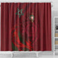 Morocco National Football Shower Curtain The Atlas Lions Grunge with National Flag - African Pride