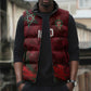 Custom Morocco National Football Sleeveless Puffer Jacket The Atlas Lions Grunge with National Flag - African Pride