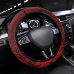 Morocco National Football Steering Wheel Cover The Atlas Lions Grunge with National Flag - African Pride
