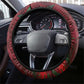 Morocco National Football Steering Wheel Cover The Atlas Lions Grunge with National Flag - African Pride
