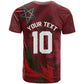 Custom Morocco National Football T shirt The Atlas Lions Grunge with National Flag - African Pride