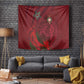Morocco National Football Tapestry The Atlas Lions Grunge with National Flag - African Pride