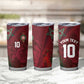 Custom Morocco National Football Tumbler Cup The Atlas Lions Grunge with National Flag - African Pride