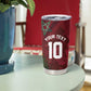 Custom Morocco National Football Tumbler Cup The Atlas Lions Grunge with National Flag - African Pride