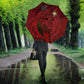 Morocco National Football Umbrella The Atlas Lions Grunge with National Flag - African Pride