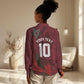 Custom Morocco National Football Women Casual Shirt The Atlas Lions Grunge with National Flag - African Pride