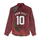 Custom Morocco National Football Women Casual Shirt The Atlas Lions Grunge with National Flag - African Pride