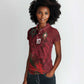 Custom Morocco National Football Women Polo Shirt The Atlas Lions Grunge with National Flag - African Pride