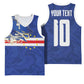 Custom Cape Verde National Football Basketball Jersey Glory Blue Sharks - African Pride