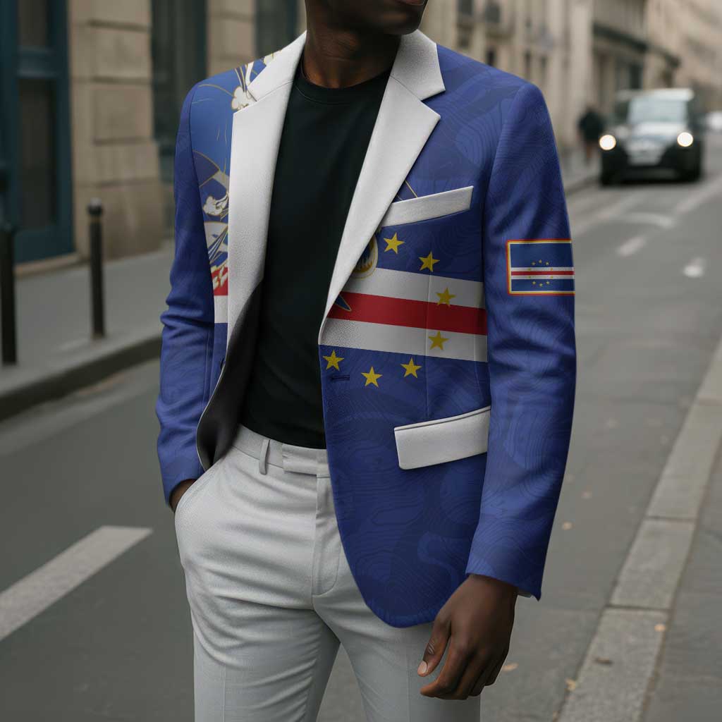 Custom Cape Verde National Football Blazer Glory Blue Sharks - African Pride