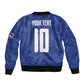 Custom Cape Verde National Football Bomber Jacket Glory Blue Sharks - African Pride