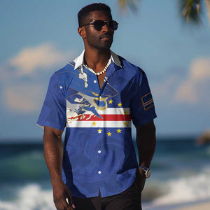 Custom Cape Verde National Football Hawaiian Shirt Glory Blue Sharks - African Pride