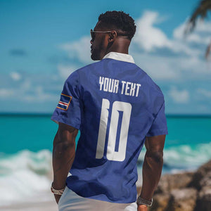 Custom Cape Verde National Football Hawaiian Shirt Glory Blue Sharks - African Pride
