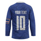 Custom Cape Verde National Football Hockey Jersey Glory Blue Sharks - African Pride