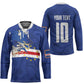 Custom Cape Verde National Football Hockey Jersey Glory Blue Sharks - African Pride