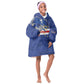 Custom Cape Verde National Football Kid Wearable Blanket Hoodie Glory Blue Sharks - African Pride
