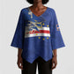 Custom Cape Verde National Football Kimono Sleeve Blouse Glory Blue Sharks - African Pride