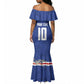 Custom Cape Verde National Football Mermaid Dress Glory Blue Sharks - African Pride