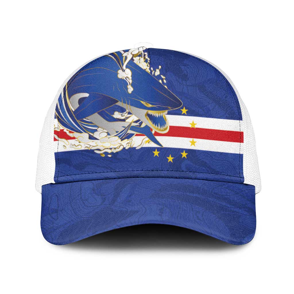 Cape Verde National Football Mesh Trucker Cap Glory Blue Sharks - African Pride