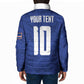 Custom Cape Verde National Football Padded Jacket Glory Blue Sharks - African Pride