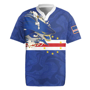 Custom Cape Verde National Football Rugby Jersey Glory Blue Sharks - African Pride