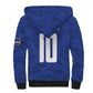Custom Cape Verde National Football Sherpa Hoodie Glory Blue Sharks - African Pride