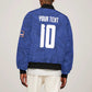 Custom Cape Verde National Football Sleeve Zip Bomber Jacket Glory Blue Sharks - African Pride