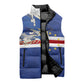 Custom Cape Verde National Football Sleeveless Puffer Jacket Glory Blue Sharks - African Pride