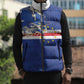 Custom Cape Verde National Football Sleeveless Puffer Jacket Glory Blue Sharks - African Pride
