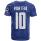 Custom Cape Verde National Football T shirt Glory Blue Sharks - African Pride