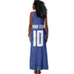 Custom Cape Verde National Football Tank Maxi Dress Glory Blue Sharks - African Pride
