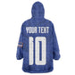 Custom Cape Verde National Football Wearable Blanket Hoodie Glory Blue Sharks - African Pride