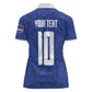 Custom Cape Verde National Football Women Polo Shirt Glory Blue Sharks - African Pride