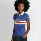 Custom Cape Verde National Football Women Polo Shirt Glory Blue Sharks - African Pride