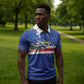 Custom Cape Verde National Football Zipper Polo Shirt Glory Blue Sharks - African Pride