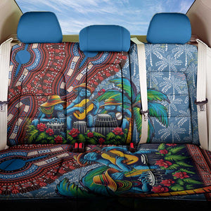Afro-Caribbean Back Car Seat Cover African Dashiki Style with Caribbean Music with Blue Iguanas - African Pride