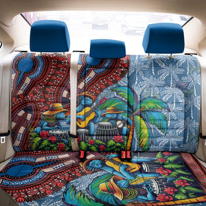 Afro-Caribbean Back Car Seat Cover African Dashiki Style with Caribbean Music with Blue Iguanas - African Pride
