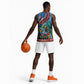 Afro-Caribbean Basketball Jersey African Dashiki Style with Caribbean Music with Blue Iguanas - African Pride